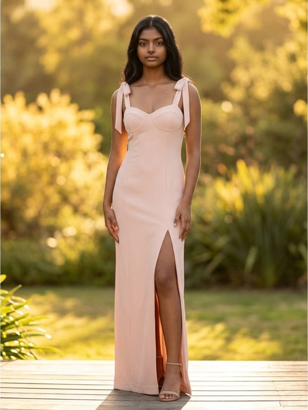10 BHLDN Antonia Georgette Dress in Blush